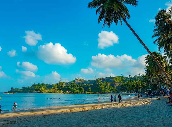 Gentle shallow waters at Corbyn's Cove Beach, ideal for young children