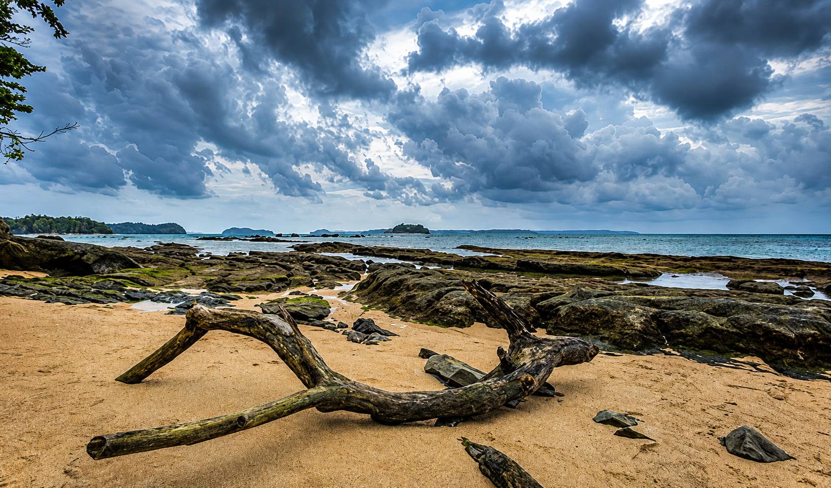 Ross Island ruins in Port Blair surrounded by monsoon greenery