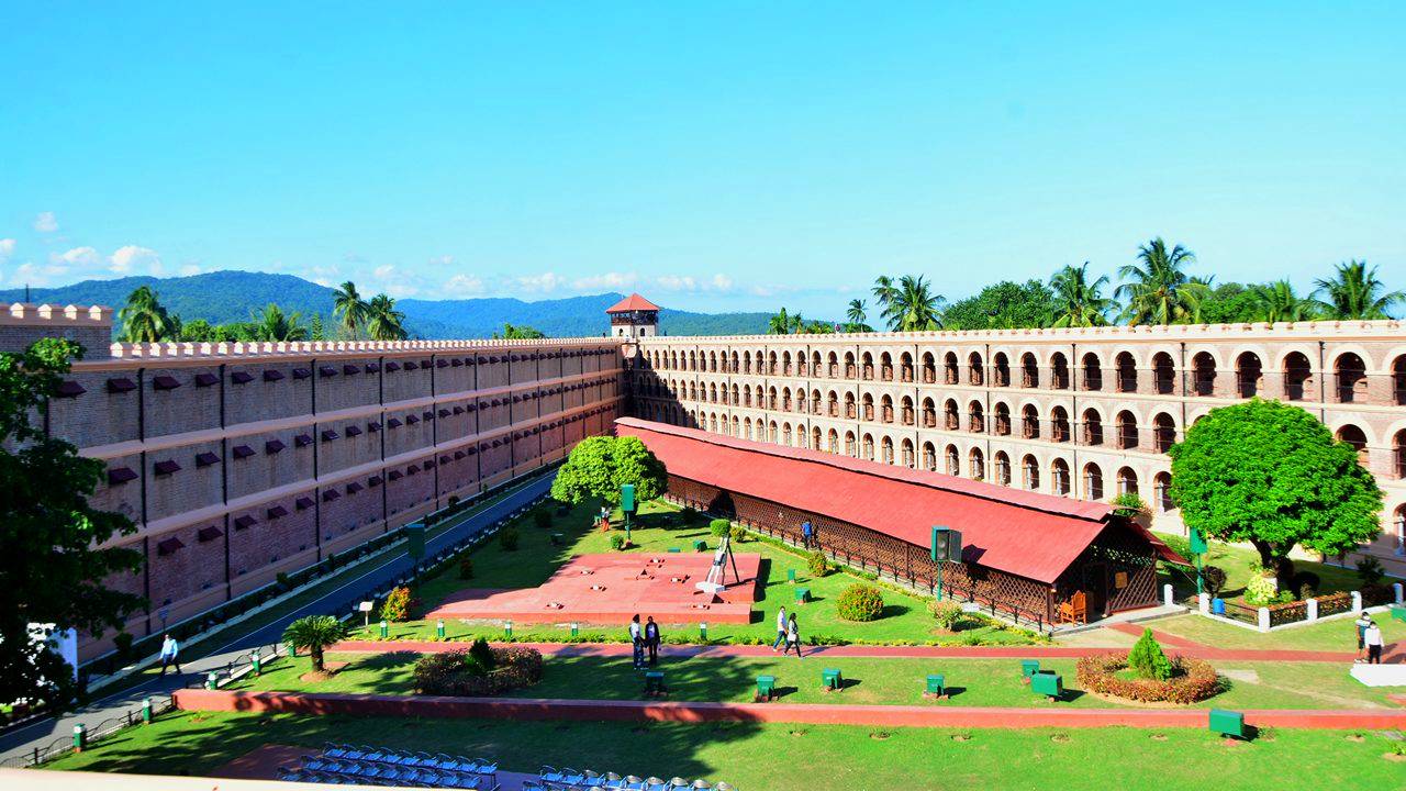 The exterior of Cellular Jail in Port Blair, a National Memorial to India's freedom struggle